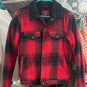 GAP red and black flannel jacket Small